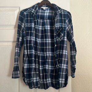 Old navy blue flannel